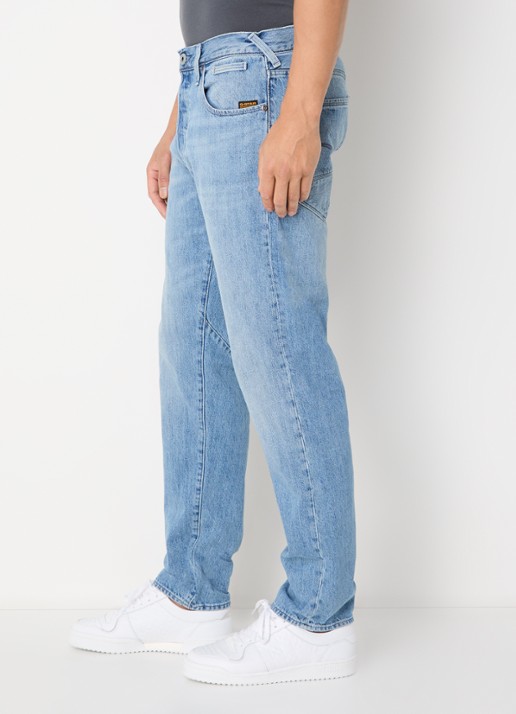 G-Star RAW Morry tapered jeans met lichte wassing - detail 2 indigo