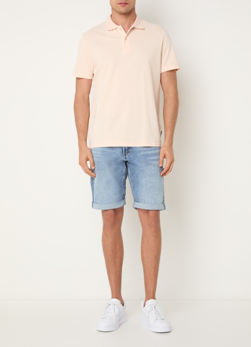 G-Star RAW Mosa straight fit korte broek van denim - voorkant 2 indigo