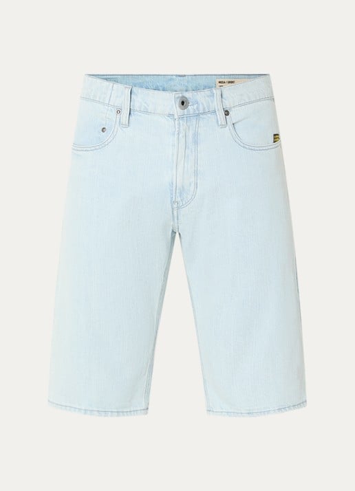 G-Star RAW Mosa straight fit korte broek van denim - voorkant 2 zwart
