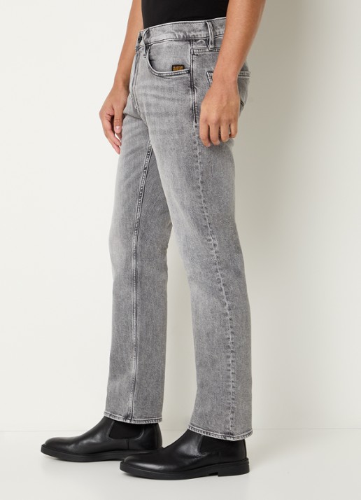 G-Star RAW Mosa straight leg jeans met gekleurde wassing - detail 4 grijs