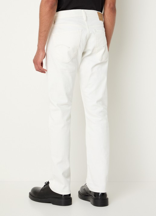 G-Star RAW Mosa straight leg jeans met steekzakken  - achterkant 5 gebroken wit