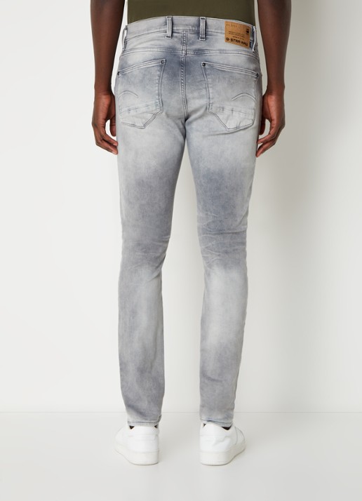 G-Star RAW Revend skinny jeans met gekleurde wassing en stretch - achterkant 5 grijs