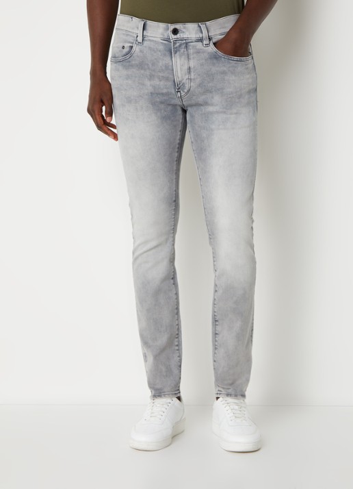 G-Star RAW Revend skinny jeans met gekleurde wassing en stretch - detail 3 grijs