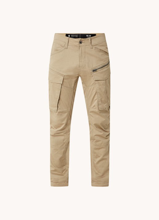 G-Star RAW Rovic tapered fit cargobroek in katoenblend - voorkant khaki