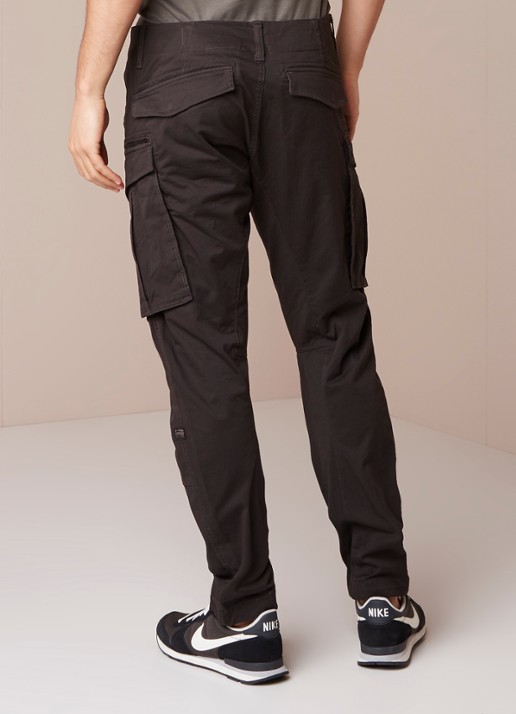G-Star RAW Rovic tapered fit cargobroek in katoenblend - achterkant 3 donkergrijs