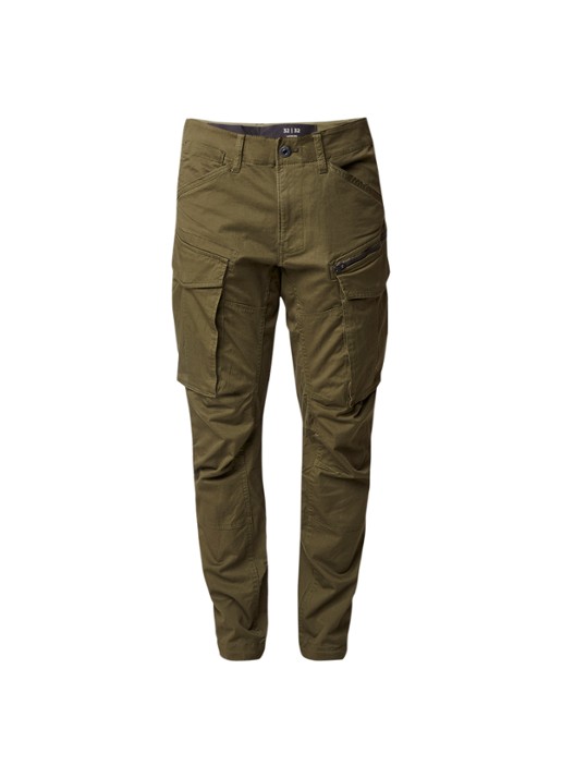 G-Star RAW Rovic tapered fit cargobroek in katoenblend - voorkant 4 mosgroen