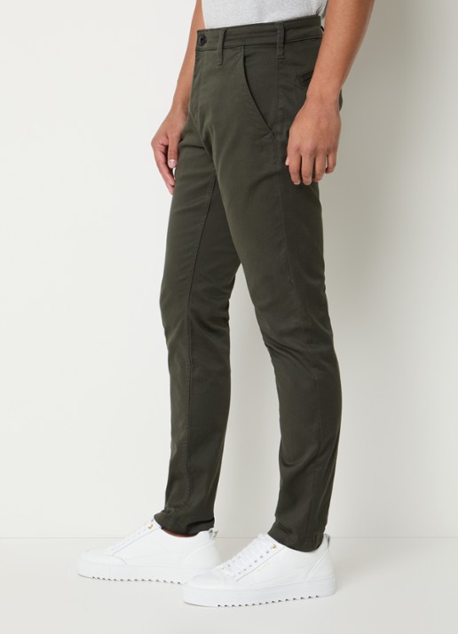 G-Star RAW Skinny fit chino met steekzakken - detail 5 bronsgroen