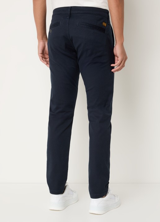 G-Star RAW Skinny fit chino met steekzakken - achterkant donkerblauw