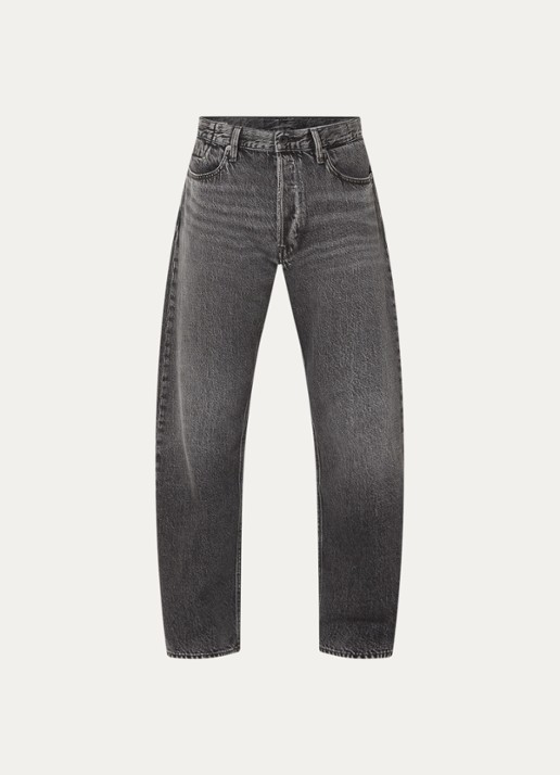 G-Star RAW Straight leg jeans met gekleurde wassing - voorkant 4 donkergrijs