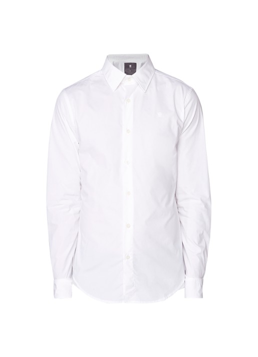 G-Star RAW Super slim fit overhemd van stretch katoen - voorkant wit