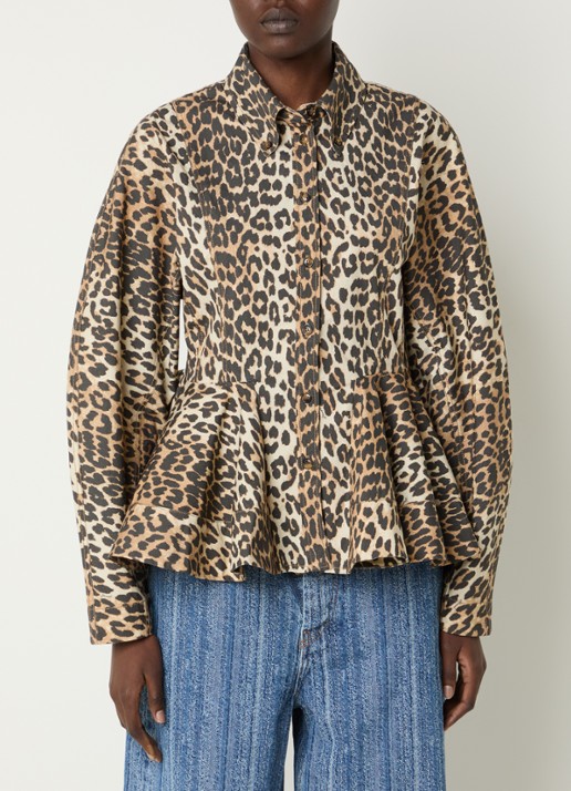 Ganni Blouse met panterprint