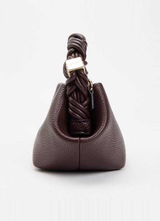 Ganni Bou Mini handtas met afneembare schouderriem - detail 2 donkerbruin