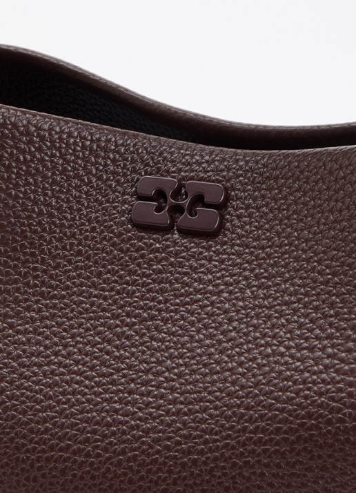 Ganni Bou Mini handtas met afneembare schouderriem - detail 3 donkerbruin