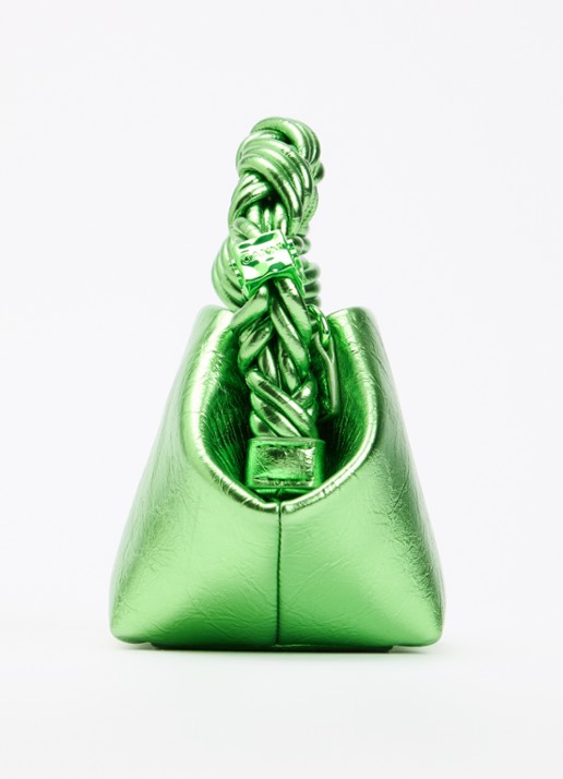 Ganni Bou Mini handtas met metallic finish en afneembare schouderriem - detail 4 groen