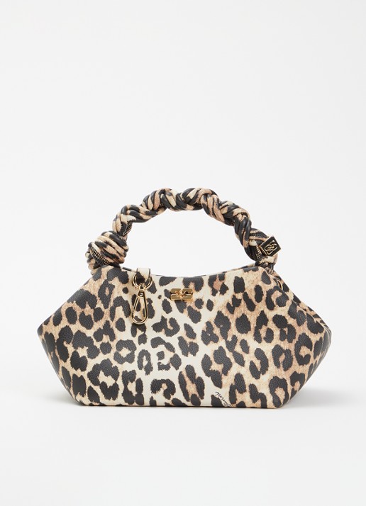 Ganni Bou Small crossbodytas met panterprint en afneembare schouderriem
