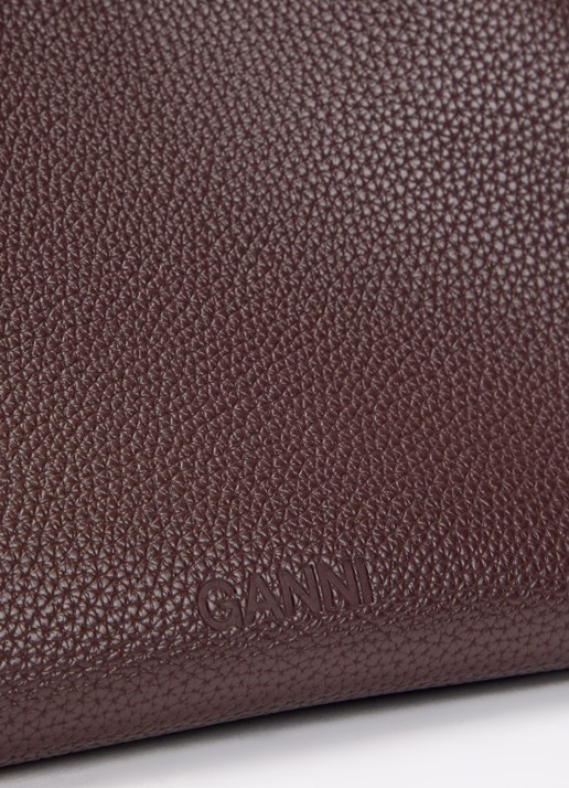 Ganni Bou Small handtas met afneembare schouderriem - detail 3 bordeauxrood