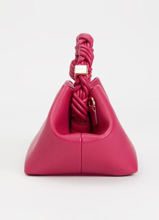 Ganni Bou Small handtas met afneembare schouderriem - detail 2 donkerroze