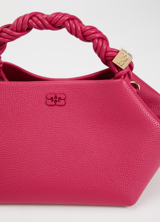 Ganni Bou Small handtas met afneembare schouderriem - detail 3 donkerroze