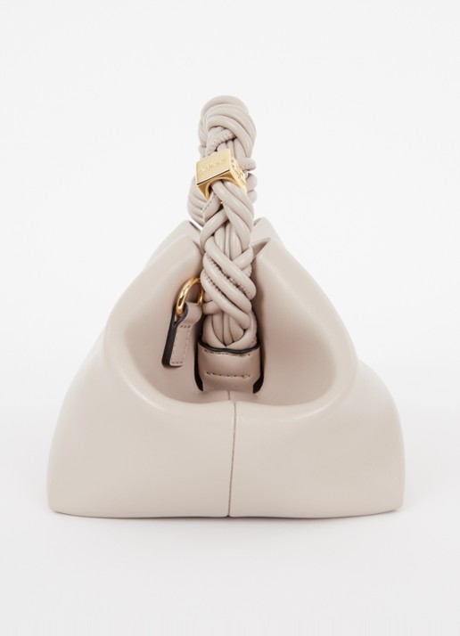 Ganni Bou Small handtas van leer met afneembare schouderriem - detail 3 donkerbeige