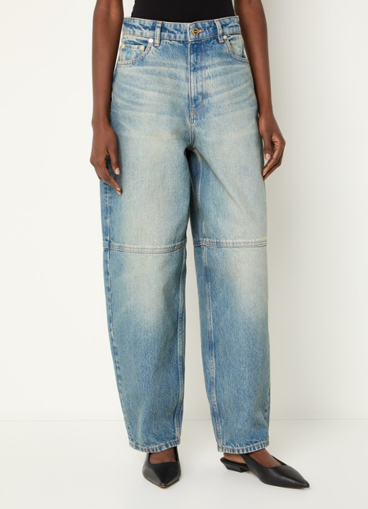 Ganni High waist balloon fit jeans met medium wassing