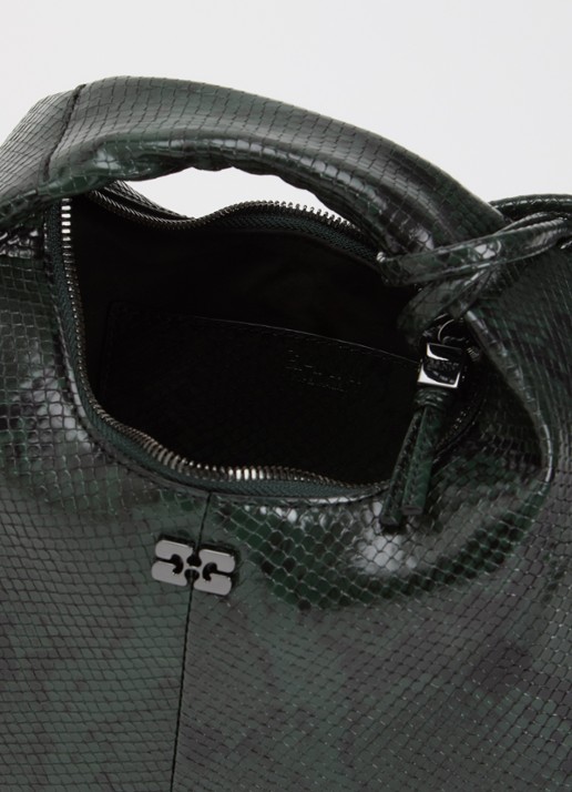 Ganni Hobo Mini handtas met afneembare schouderriem - detail 2 groen