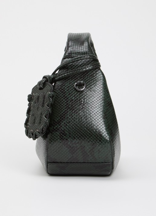 Ganni Hobo Mini handtas met afneembare schouderriem - detail 3 groen