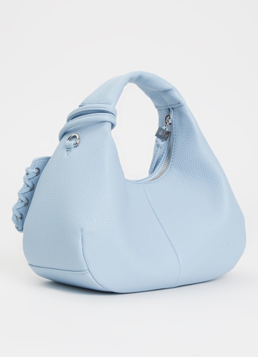 Ganni Hobo Mini handtas met afneembare schouderriem - achterkant blauw