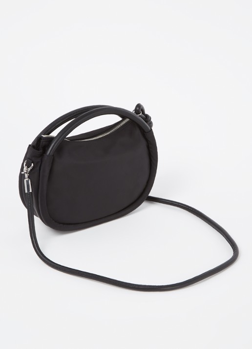 Ganni Mini Knot handtas met leren details  - achterkant 3 zwart