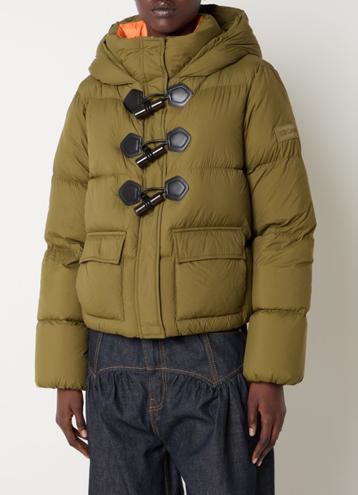 Ganni Puffer jack met donsvulling en klepzakken