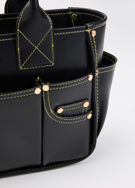 Ganni Small Posy schoudertas met tasbedel - detail 4 zwart