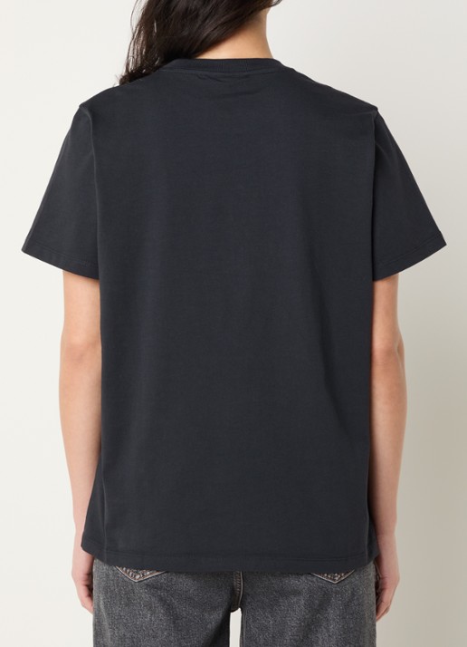 Ganni T-shirt met logoprint - achterkant 4 antraciet
