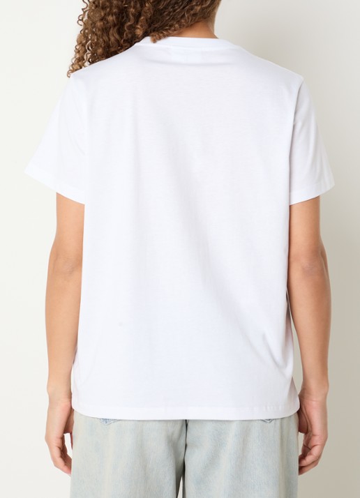 Ganni T-shirt met logoprint - achterkant 2 wit
