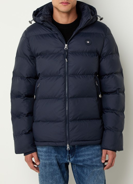 Gant Active Cloud puffer jack met afneembare capuchon en ritszakken