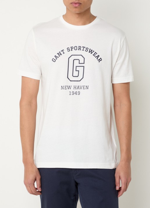 Gant College G T-shirt met logoprint