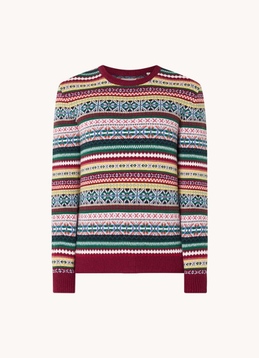 Gant Fair Isle trui van wol met ingebreid patroon