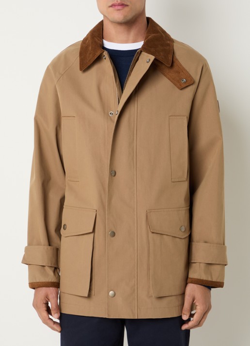 Gant Field trenchcoat met klepzakken - detail 4 camel