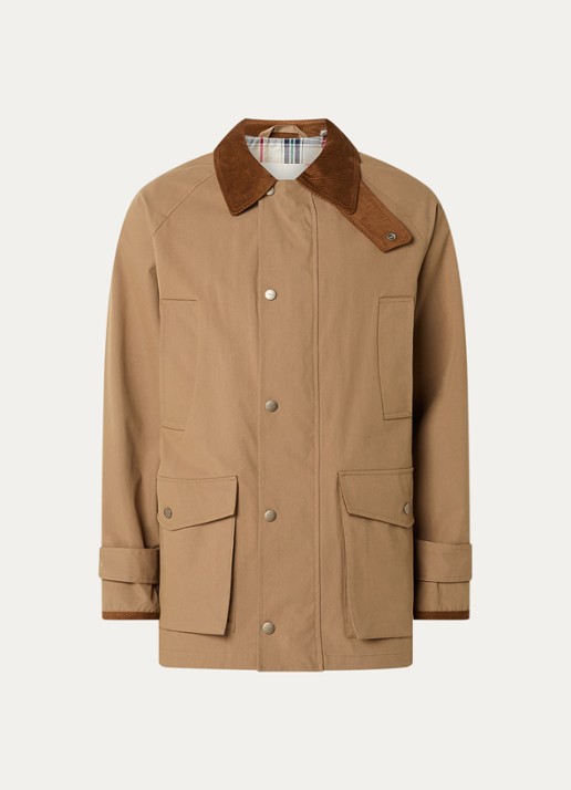 Gant Field trenchcoat met klepzakken - voorkant 2 camel