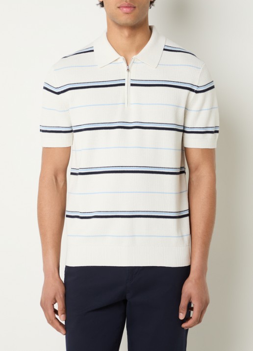 Gant Fijngebreide regular fit polo met streepprint