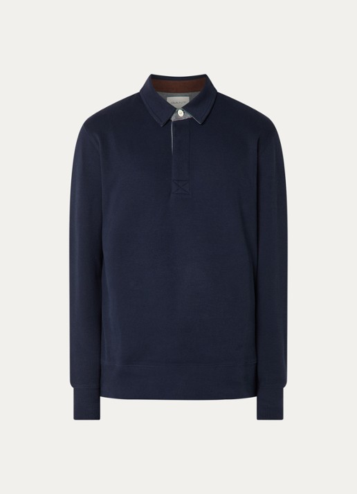 Gant Fijngebreide trui met polokraag - voorkant 3 blauw