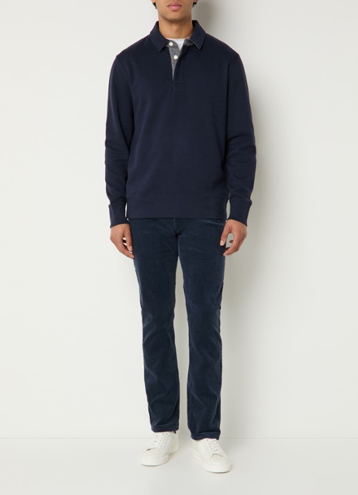 Gant Fijngebreide trui met polokraag - voorkant 4 blauw