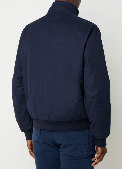 Gant Gewatteerd jack met logoborduring en ritszakken - achterkant 4 donkerblauw