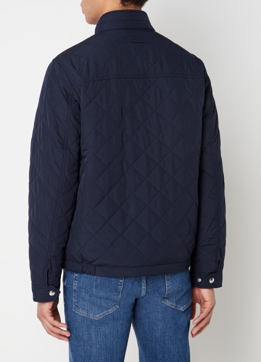 Gant Gewatteerd windjack met quilt patroon - achterkant 3 blauw