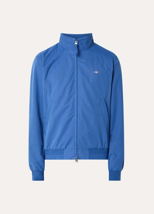 Gant Hampshire jack met logo en ritszakken - voorkant 3 blauw