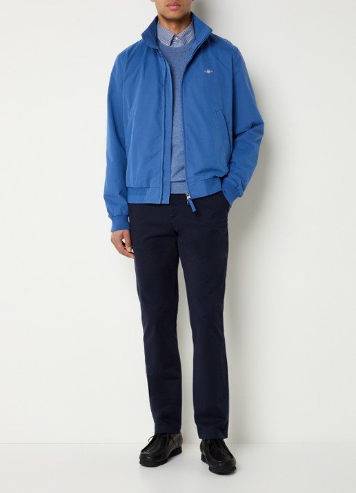 Gant Hampshire jack met logo en ritszakken - voorkant 4 blauw