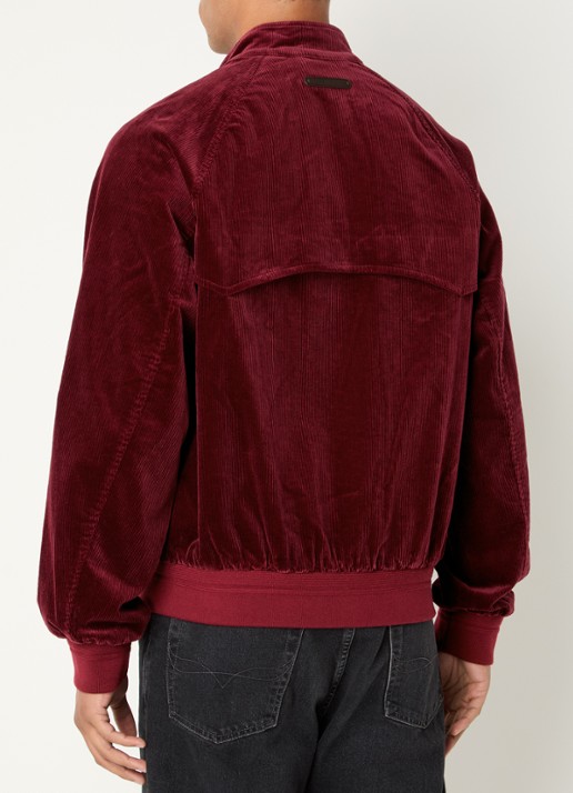 Gant Harrington jack van corduroy met steekzakken  - achterkant 2 bordeauxrood
