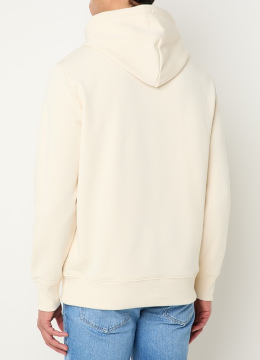 Gant Hoodie met logoborduring - achterkant 3 creme