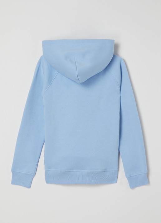 Gant Hoodie met logoborduring  - voorkant 3 lichtblauw