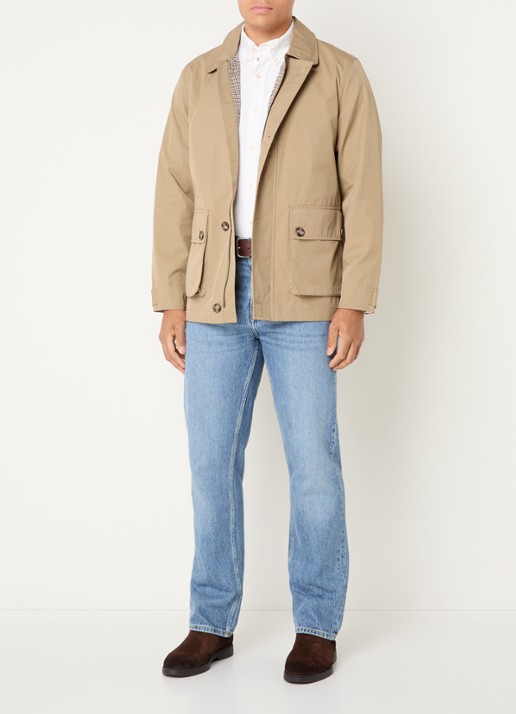 Gant Jack met kraag en klepzakken - voorkant 4 beige