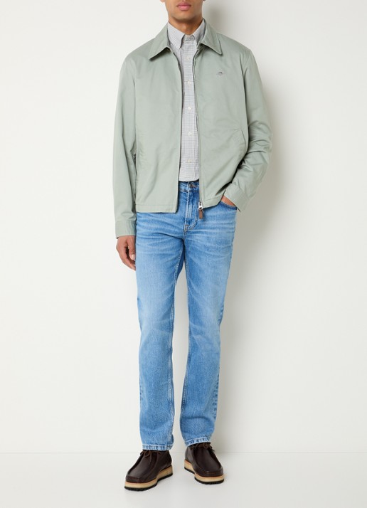 Gant Jack met logo en steekzakken - voorkant 2 lindegroen