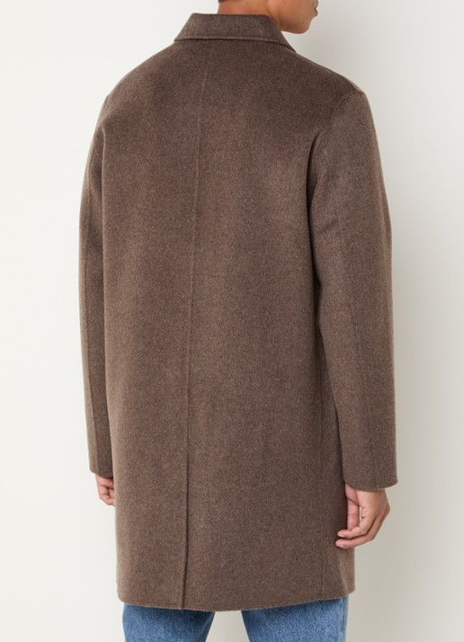 Gant Mantel in wolblend met steekzakken - achterkant 4 donkerbeige